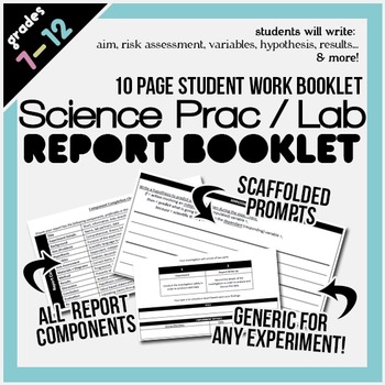 Preview of Scientific Method Student Report Booklet