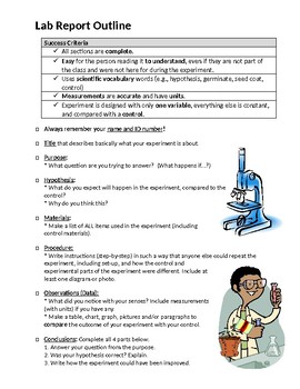 how to write a science lab report middle school