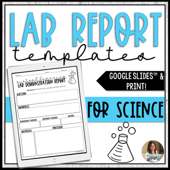 Preview of Scientific Method Lab Report Template for Science Labs & Activities