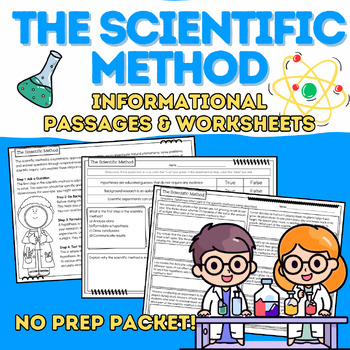Preview of Scientific Method & Lab Safety NO-PREP Packet: Information Passages & Worksheets