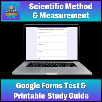 Preview of Scientific Method & Measurement Google Forms Test & Printable Study Guide