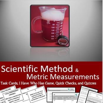 Preview of Scientific Method & Metric Measurements - Game and Task Cards