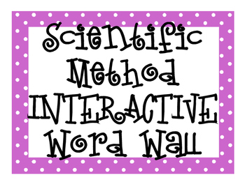 Preview of Scientific Method INTERACTIVE Word Wall