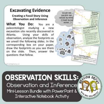 Preview of Observation & Inference Interactive Notebook Activity with PowerPoint