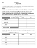 Scientific Method Paper Airplane Lab Instructions and Data Tables