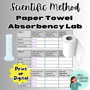 Preview of Scientific Method: Paper Towel Absorbency Lab