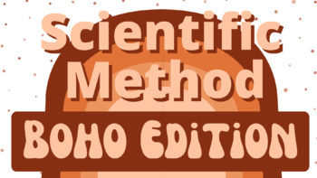 Preview of Scientific Method Posters (Boho Rainbow Sunset Edition) Classroom Decor