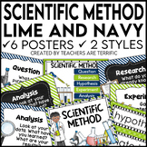 Scientific Method Posters in Lime and Navy