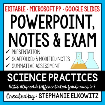 Preview of Scientific Method and Science Practices PowerPoint, Notes & Exam - Google Slides