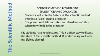 Preview of Scientific Method PowerPoint and Circle Graphic Organizer