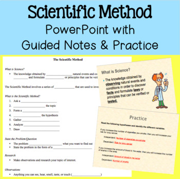 Preview of Scientific Method - PowerPoint with Guided Notes and Practice
