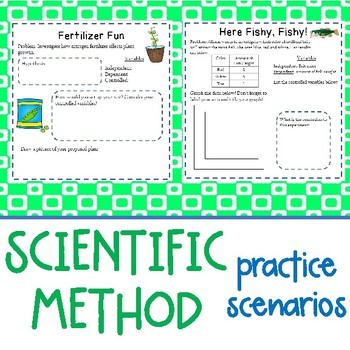 scientific method worksheet scenarios