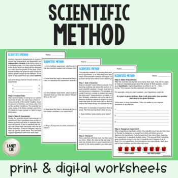 Preview of Scientific Method - Reading Comprehension Worksheets
