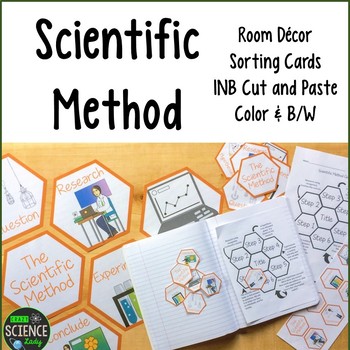 Preview of Scientific Method: Room Decor, Card Sort, Word Wall, INB: Honeycomb