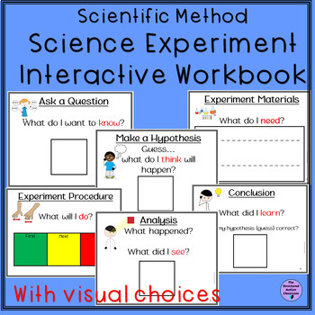 Preview of Scientific Method Science Experiment Interactive Workbook for Special Ed