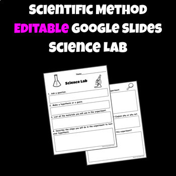 Preview of Scientific Method Science Lab - Editable Google Slides - For ALL Experiments