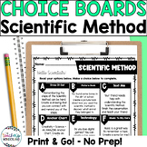 Scientific Method Science Menus - Choice Boards and Activi