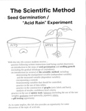 Scientific Method / Seed germination, Acid rain experiment