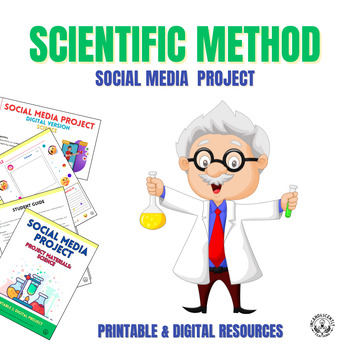 Preview of Scientific Method Social Media Project with Digital Resources, Grades 3-12