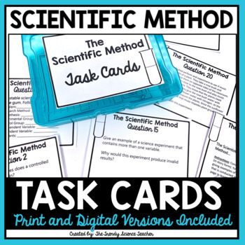 Preview of Scientific Method Task Cards [Print and Digital for Distance Learning]