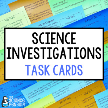 Preview of Scientific Method Task Cards | Science Investigations Experiments Variables