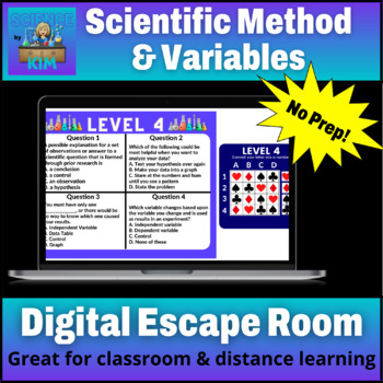 Preview of Scientific Method & Variables Digital Escape Room