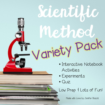 Scientific Method Variety Pack- Interactive Notebook, Experiments, Quiz