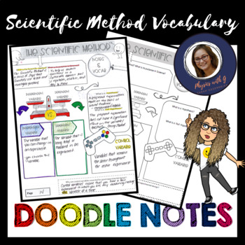 Preview of Scientific Method Vocabulary Doodle Notes Worksheet