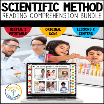 Preview of Scientific Method Reading Comprehension Printable Digital Easel First Grade