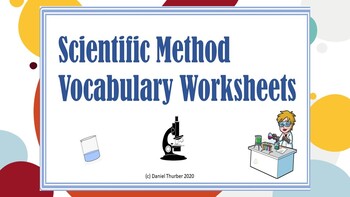 Preview of Scientific Method Vocabulary Worksheets (Bundle)