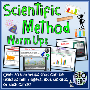 Preview of Scientific Method Warm Ups and Bell Ringers