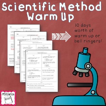 Scientific Method Warm Up Worksheets Teaching Resources Tpt