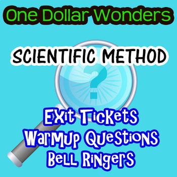 Preview of Scientific Method Warmup/Exit Tickets/Bell Ringers 6 Total