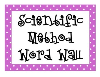 Preview of Scientific Method Word Wall