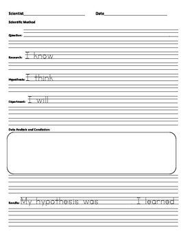 Preview of Scientific Method Worksheet