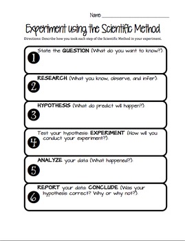 Scientific Method Worksheet by Jessica Orth | Teachers Pay ...