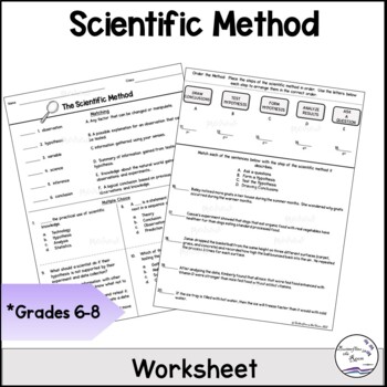 Preview of Scientific Method Worksheet | 6th grade