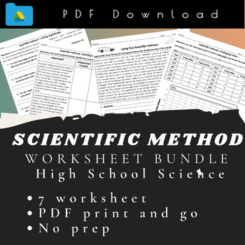 Preview of Scientific Method Worksheet Bundle- High School (PDF)