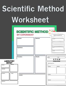 Preview of Scientific Method Worksheet PDF English