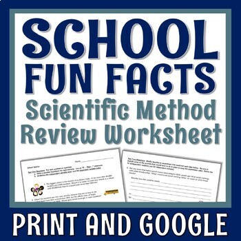 Preview of Scientific Method Worksheet School Themed Hypothesis Variables