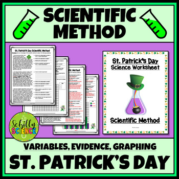 Preview of Scientific Method Worksheet - Variables, Graphing, St. Patrick's Day Science