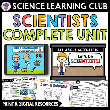 Preview of I Am A Scientist Activity Types of Scientists Science Curriculum Unit