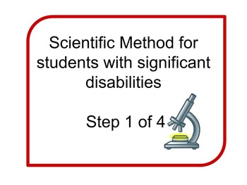 Preview of Scientific Method for Special Education Students Step 1 of 4