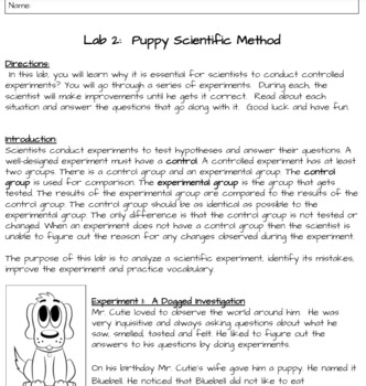 Preview of Scientific Method with Puppies