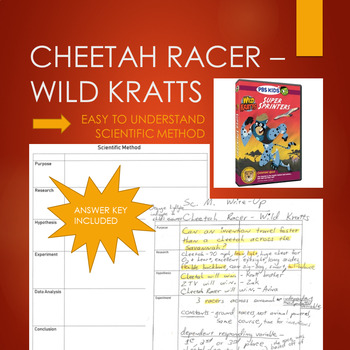 Preview of Scientific Method with Wild Kratts Cheetah Racer