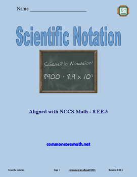 Preview of Scientific Notation - 8.EE.3
