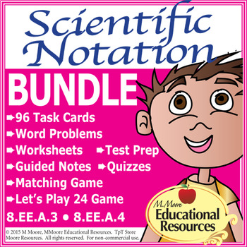 Preview of Scientific Notation - A Complete BUNDLE with Word Problems!!