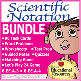 Scientific Notation - A Complete BUNDLE with Word Problems!!