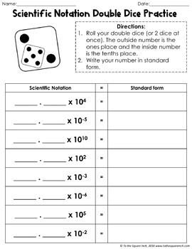 Scientific Notation Activities by To the Square Inch- Kate Bing Coners