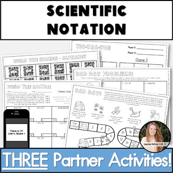 Preview of Scientific Notation Games | Partner Activities